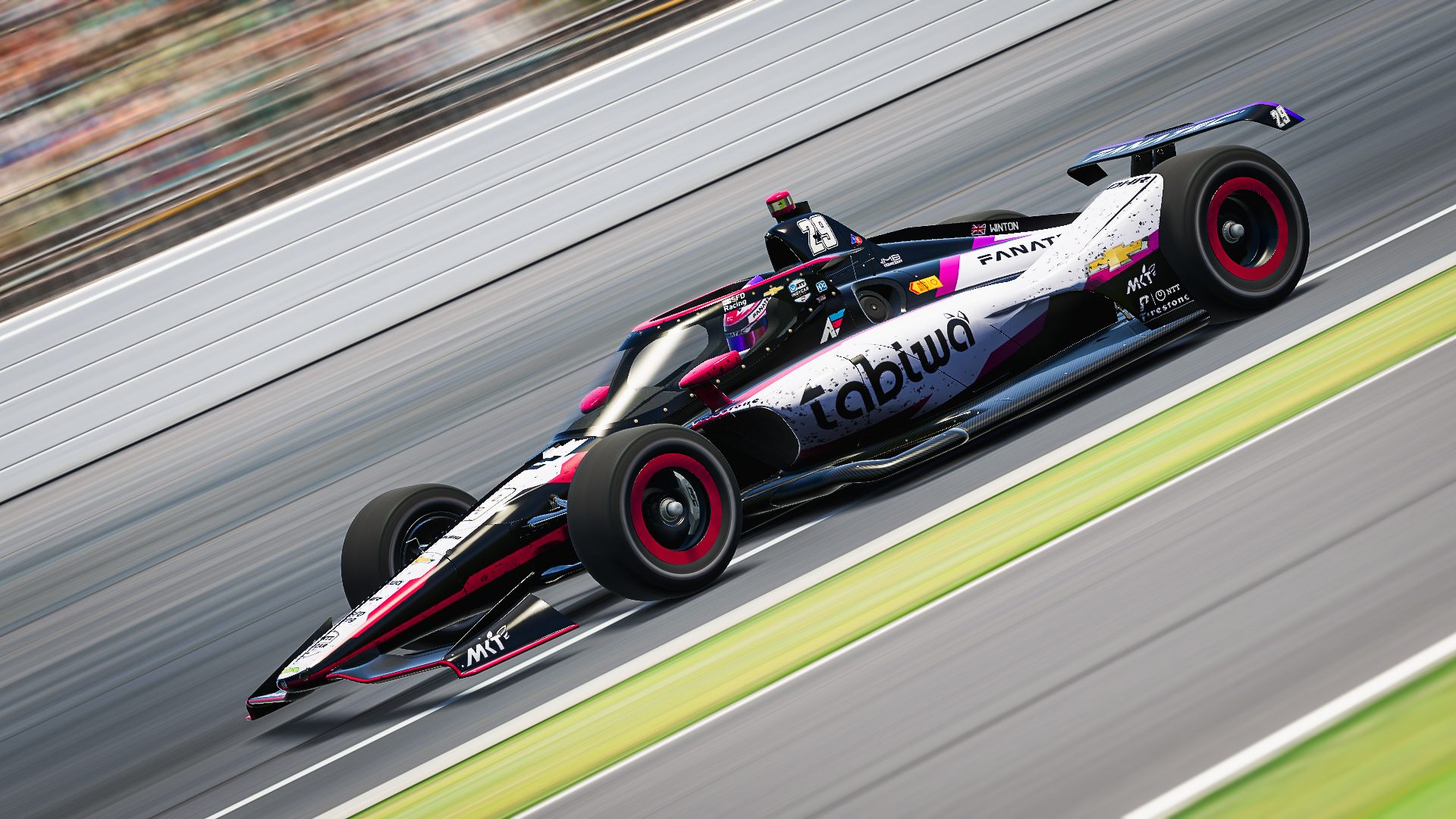 Custom SFD Design livery design for SFD Racing - Dallara IR-18 (2024). Inspired by the design direction of our SF23 livery, I adapted the concept to the Dallara IR-18 shortly after iRacing announced the return of the IndyCar series.