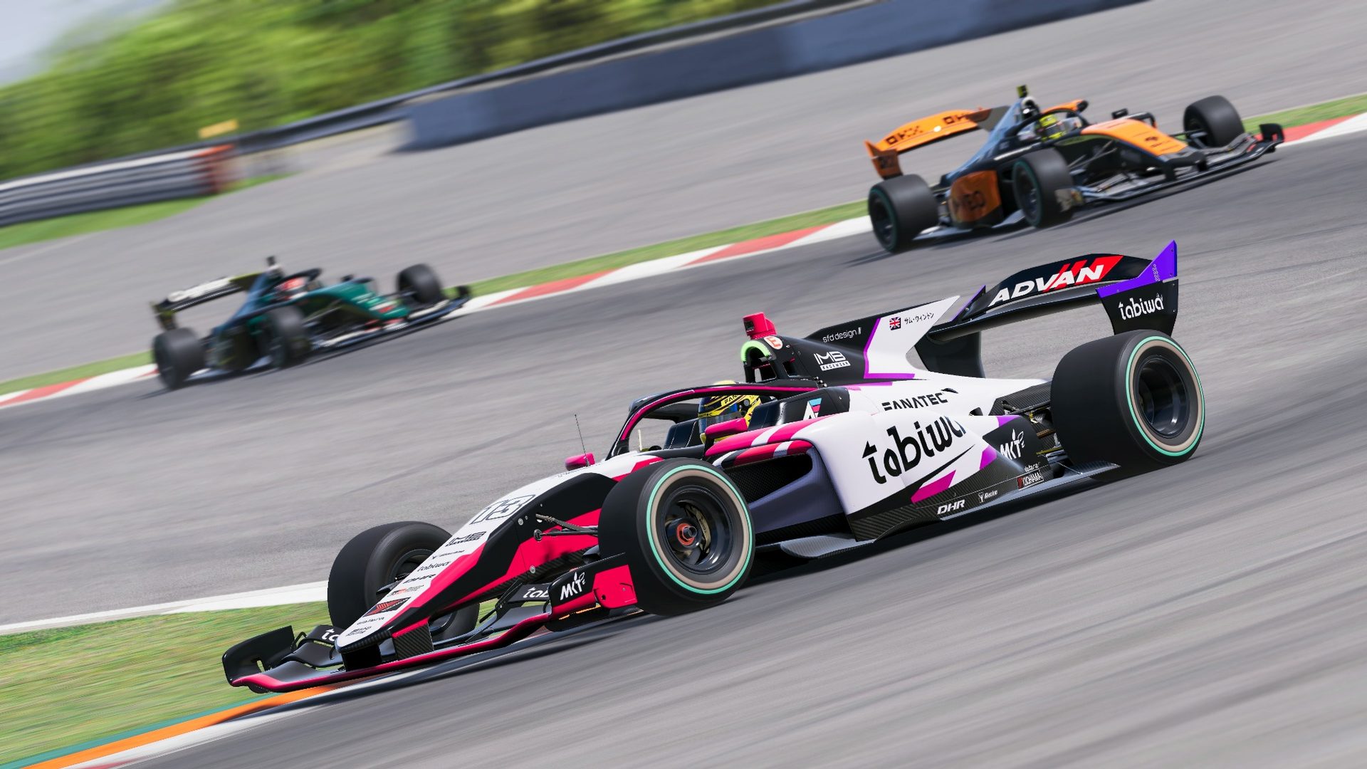 Custom SFD Design livery design for SFD Racing - Super Formula SF23 (2023). The Super Formula SF23 remains one of my absolute favourites to race on iRacing. This livery started a brand new visual design concept for us.